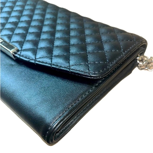 Nine West Black Quilted Faux
Leather Crossbody Purse - Picture 12 of 13